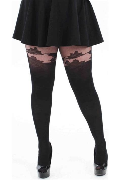 plus size suspender tights